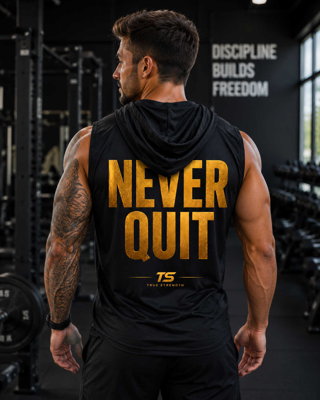 True Strength — Never Quit Training Hoodie