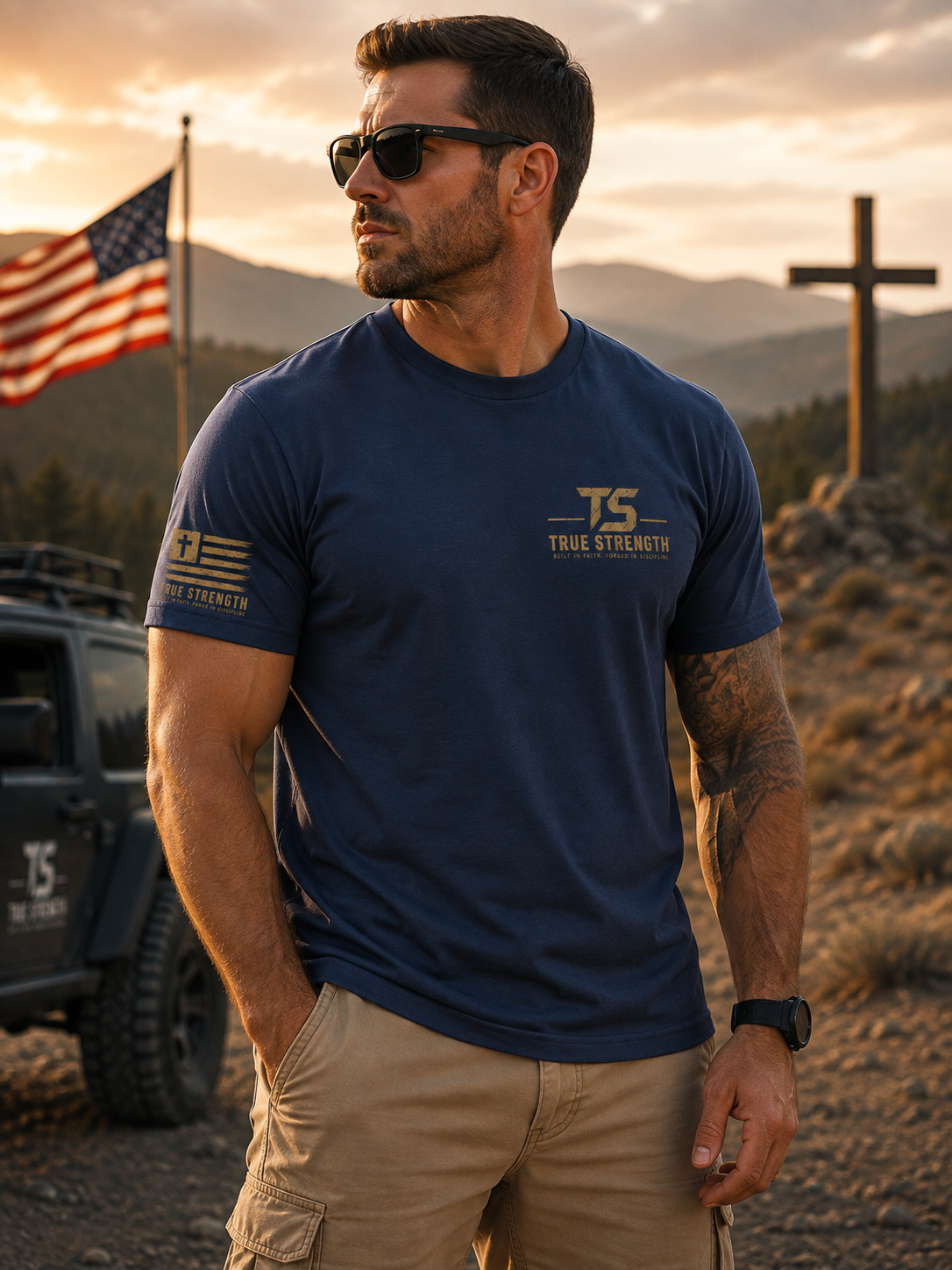 True Strength — Built in Faith Grunt Tee