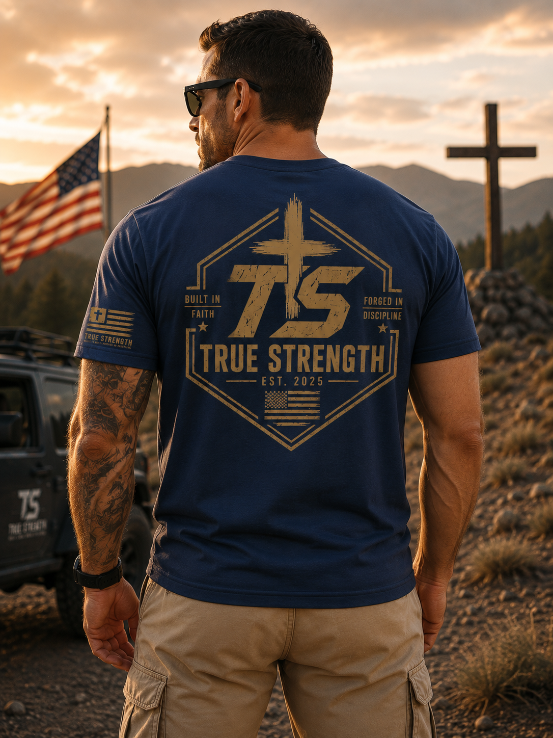 True Strength — Built in Faith Grunt Tee