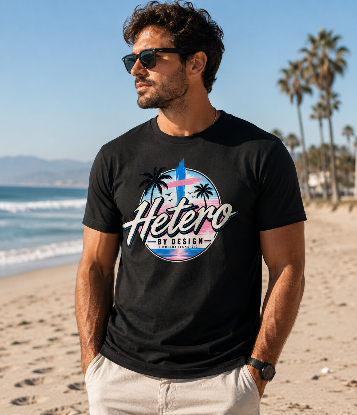 Hetero By Design — Retro Paradise Tee