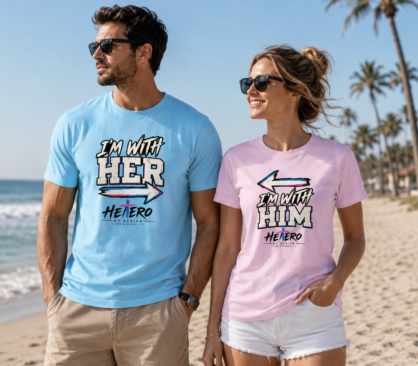 HETERO By Design – I’m With Him Tee