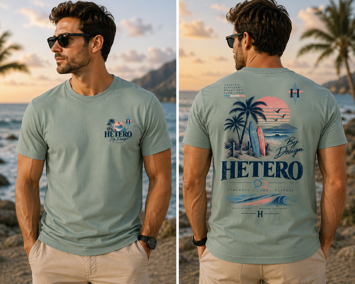 HETERO By Design — Created Different Coastal Tee