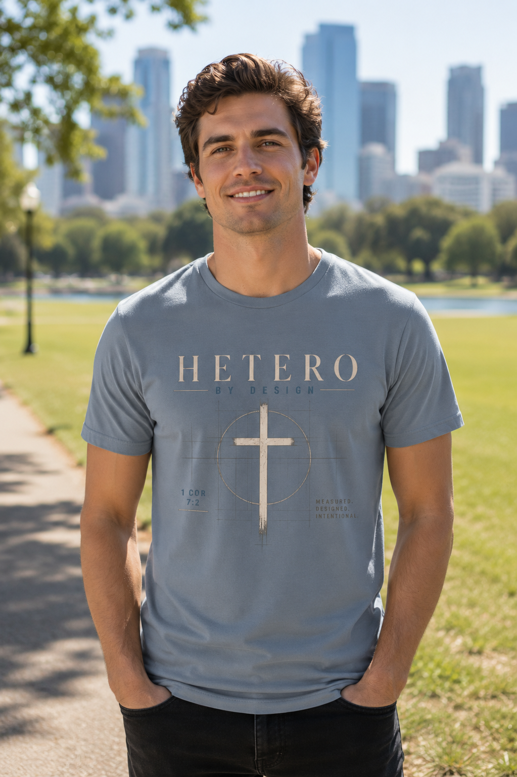 Hetero By Design — Measured by Design Tee