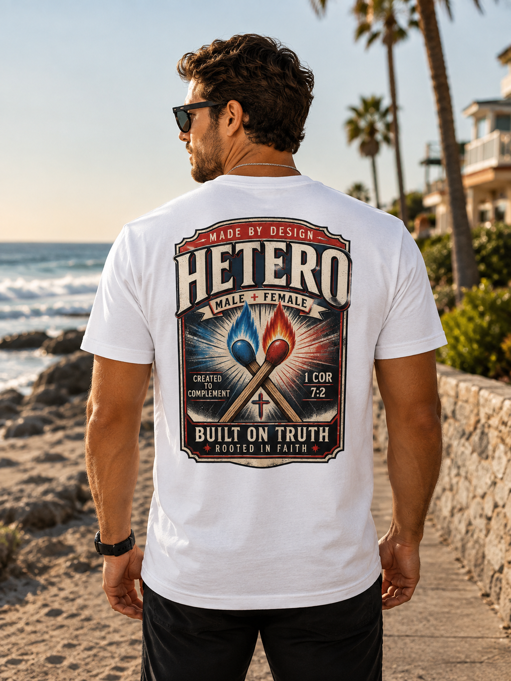 Hetero By Design — Twin Flame Graphic Tee