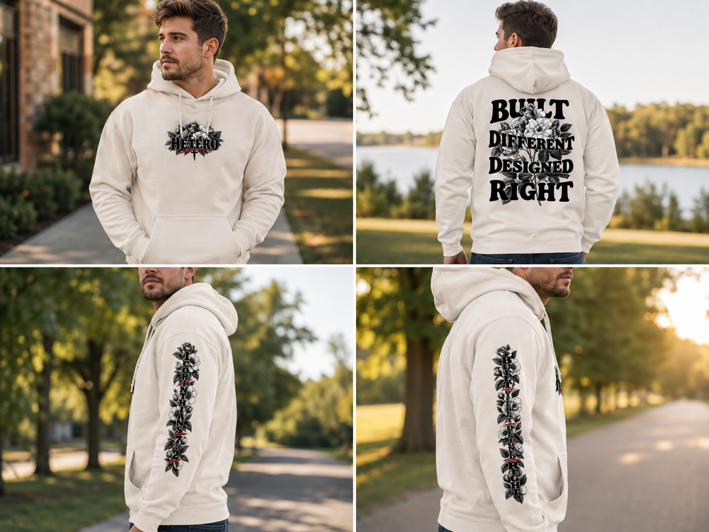 Hetero By Design — Designed Right Floral Hoodie