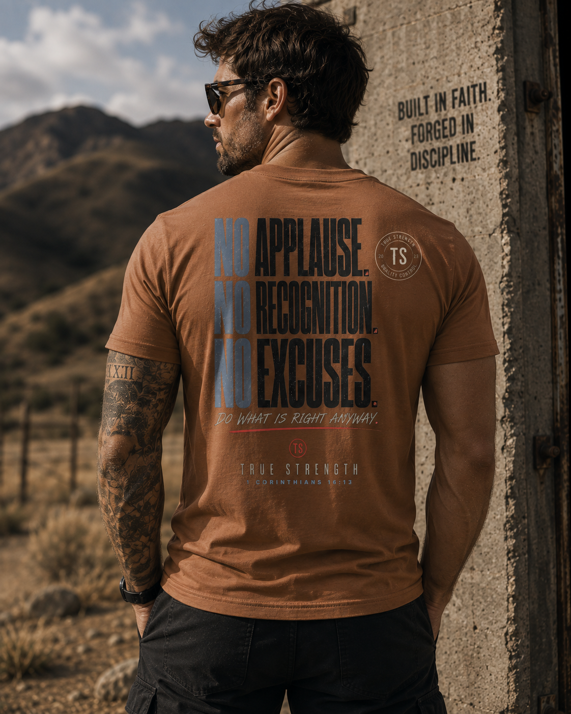True Strength — No Excuses Tee