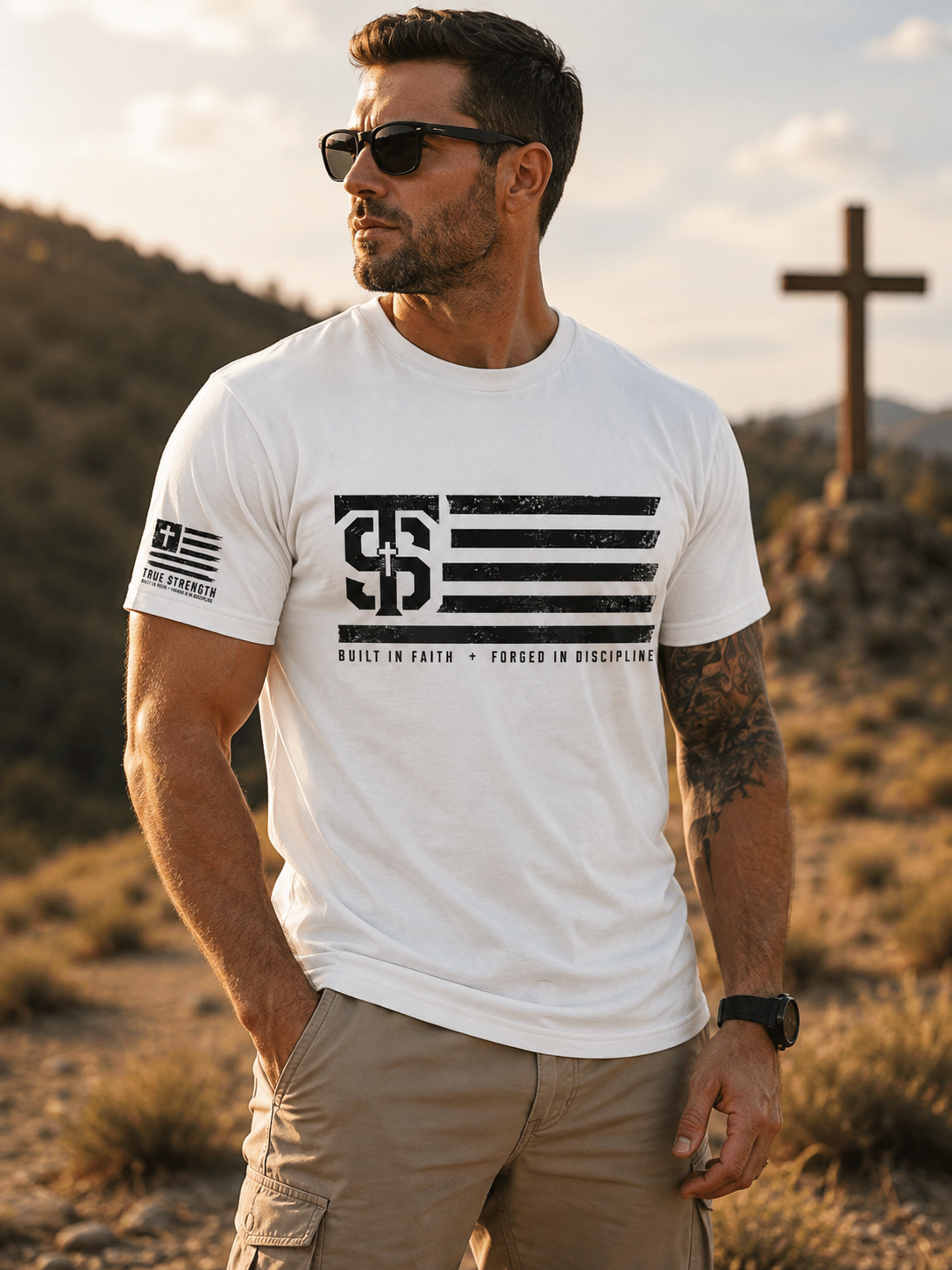 True Strength — Rooted to Stand Grunt Tee.