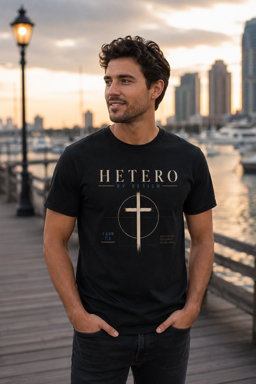 Hetero By Design — Measured by Design Tee