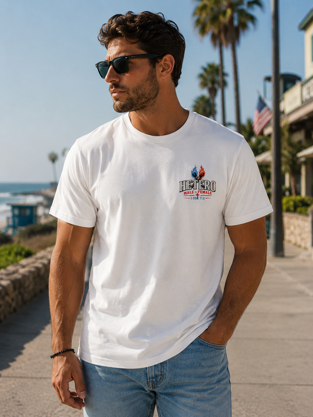 Hetero By Design — Twin Flame Graphic Tee