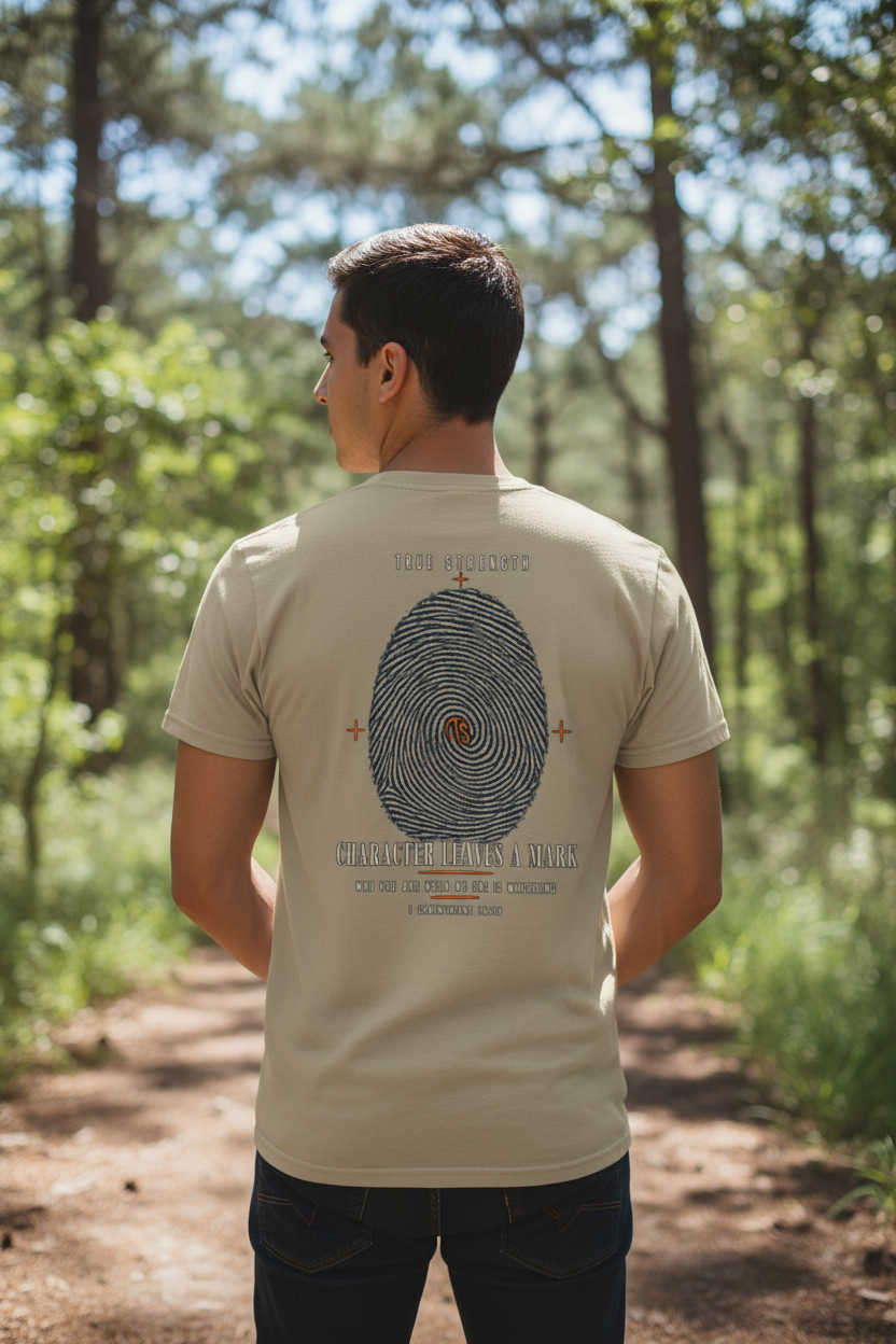 True Strength — Character Leaves a Mark Tee